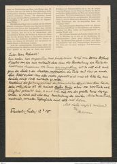 Nachlass Franz Steindachner, Zeitungsartikel mit Brief von Haberer an Franz Steindachner (12.10.1905), Inv.Nr. 193.04, Seite 1